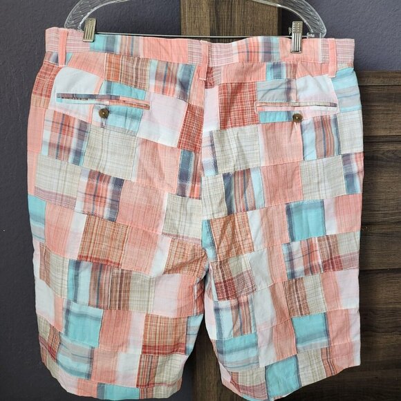 Westport Lifestyle Patchwork Short Men's‎ 40 TALL Pink Plaid Preppy Beach Casual - Picture 3 of 13